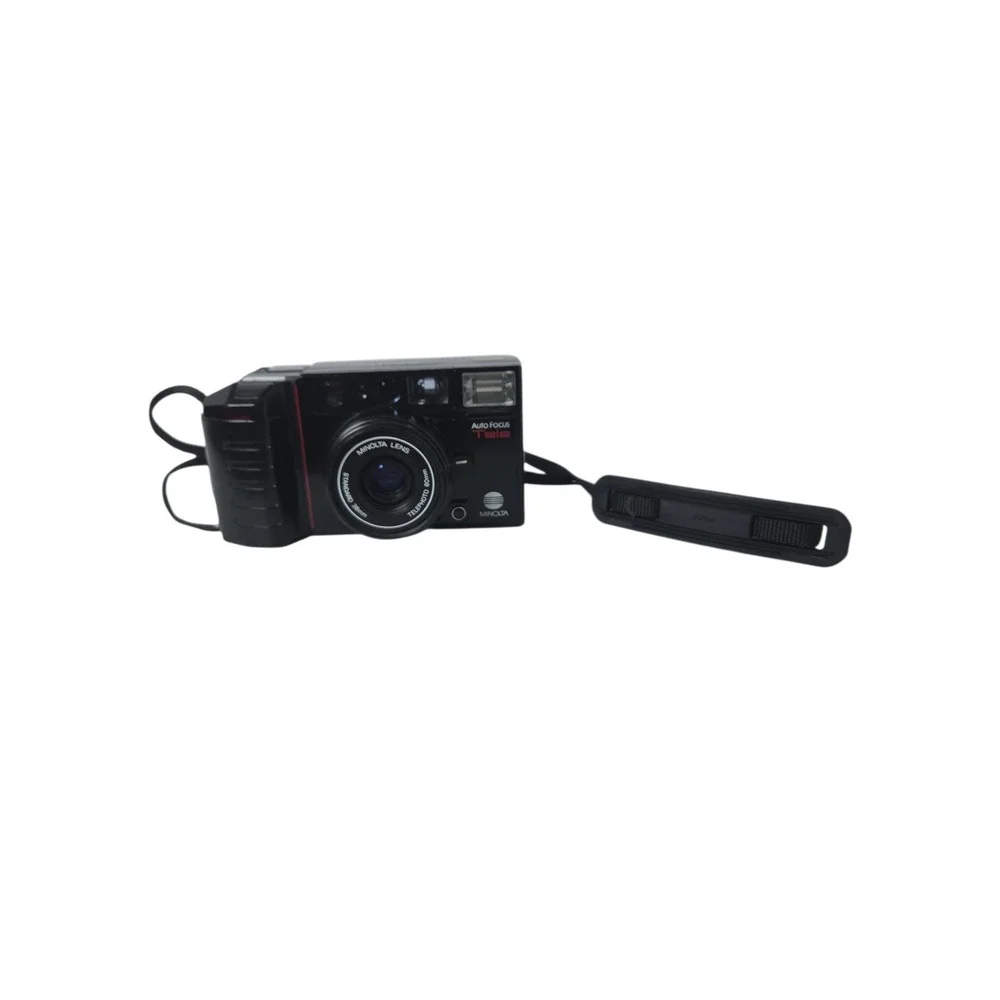 Minolta AF-Tele 35mm Film Camera Dual Lens 38mm 60mm Black Vintage Point/Shoot